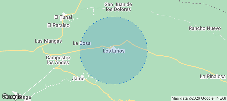 Los Lirios Airbnb map